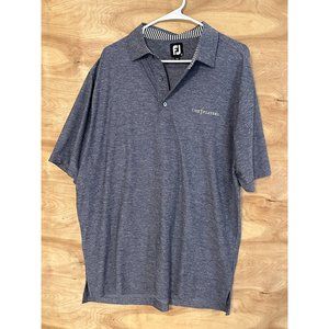 FootJoy Mens Polo Golf Shirt Size L The Players Club TPC Sawgrass Blue Stretch
